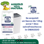 Con un sacco da 12 kg Vet Line in OMAGGIO Box salva freschezza